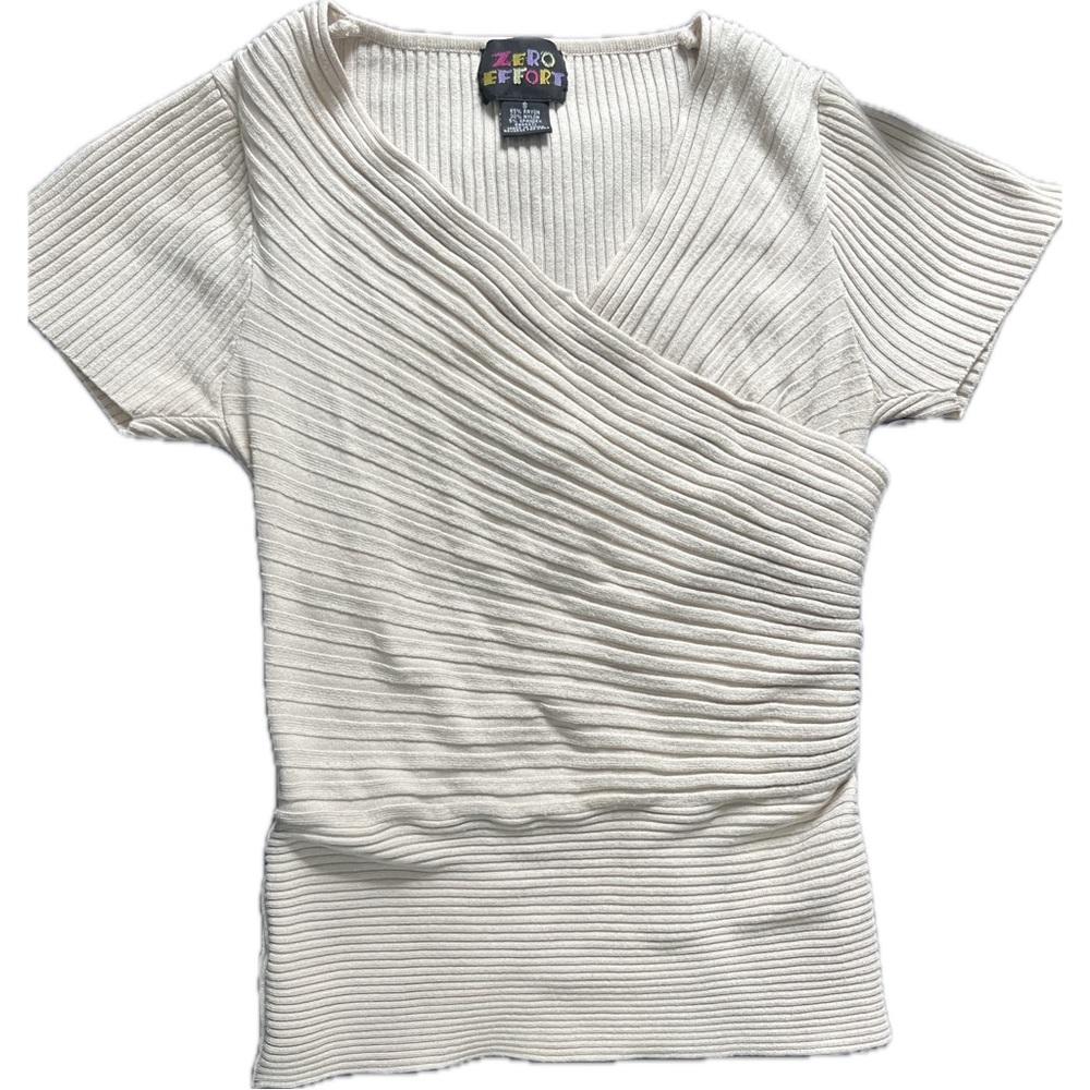 Vintage Ribbed Wrap Top
